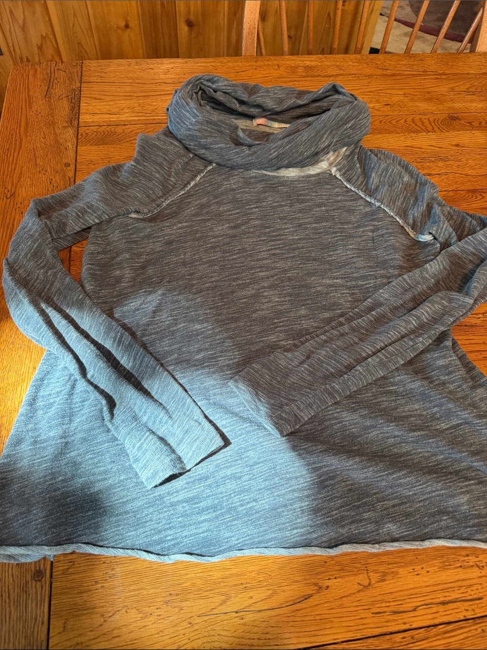 Free people Women's Lightweight Cowl Neck Sweat shirt  - Gray